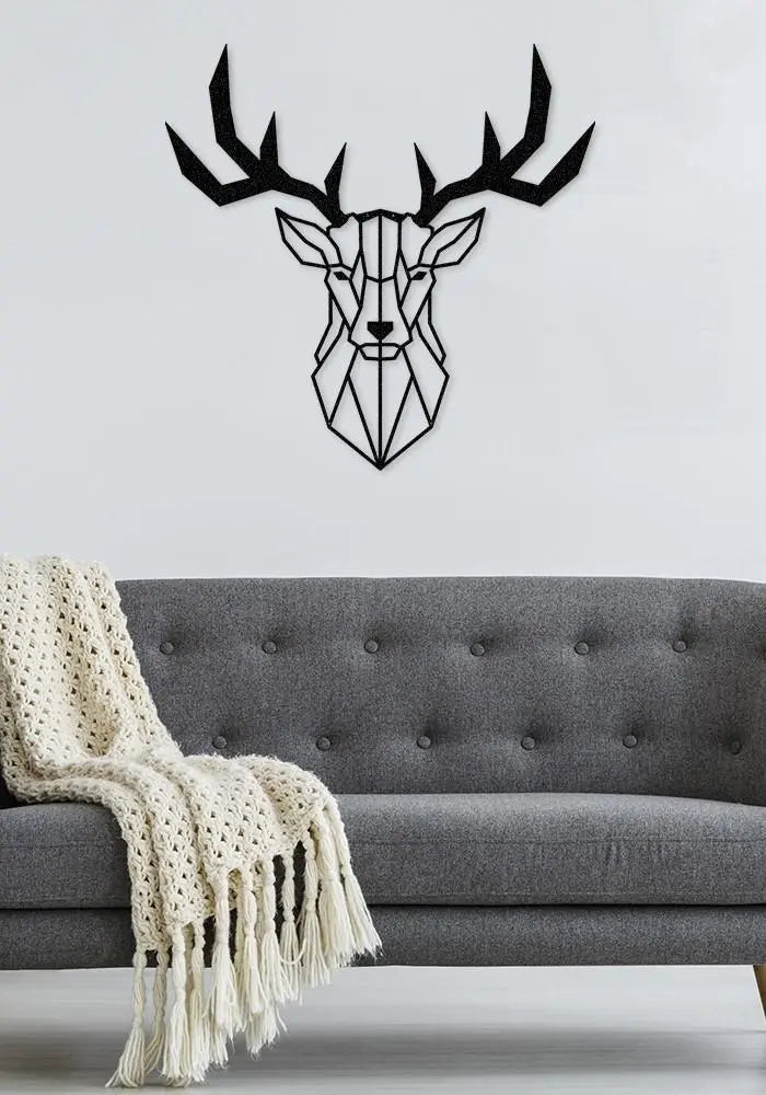 Geyik Temalı Metal Tablo - Metalium Concept