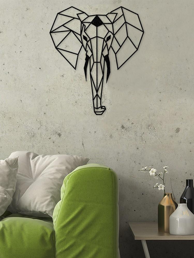 Fil Tasarımlı Dekoratif Metal Duvar Tablosu - Metalium Concept