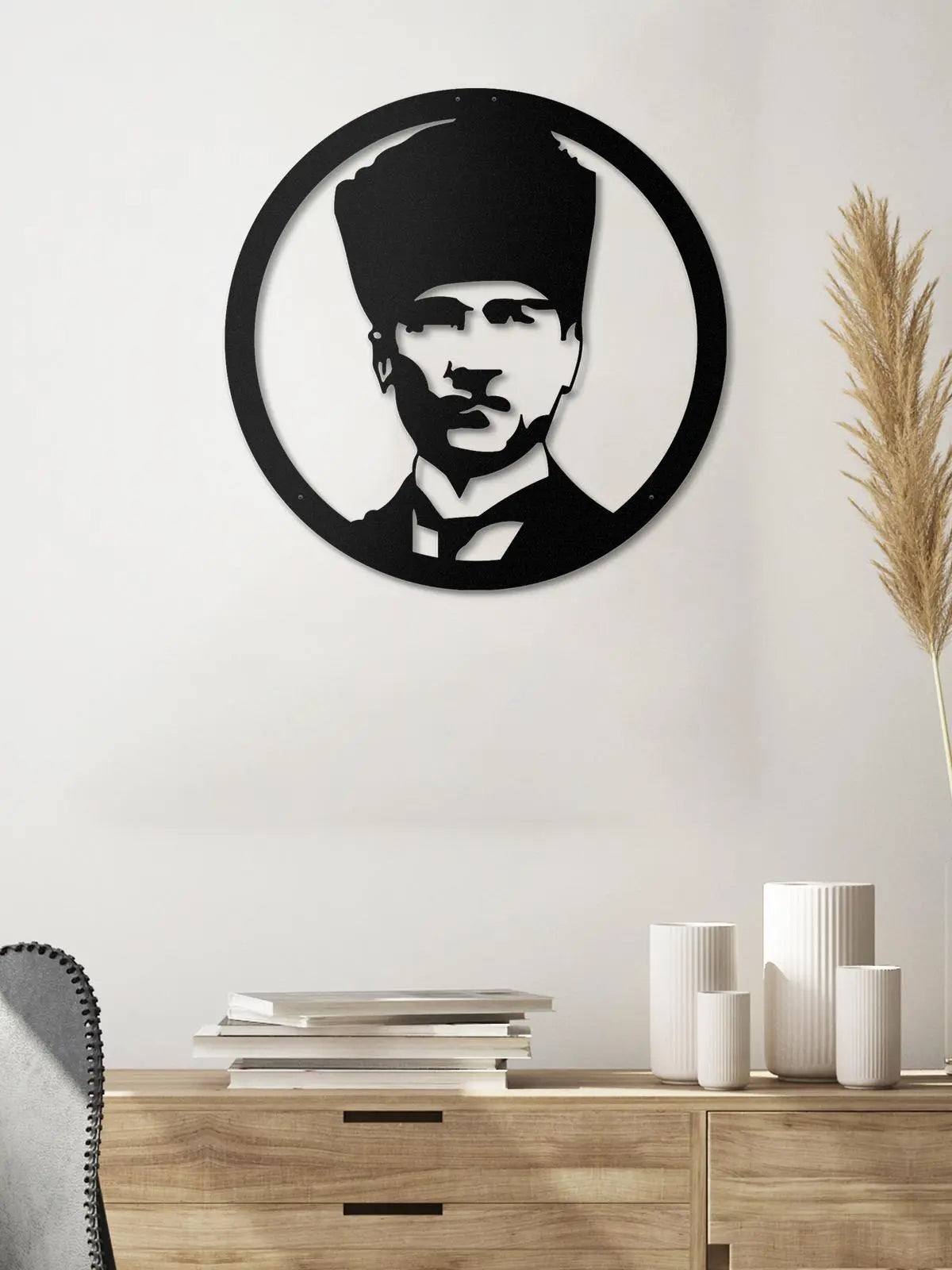 Atatürk Portresi Dekoratif Metal Duvar Tablosu - Metalium Concept