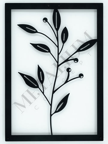 Dekoratif Üçlü Set Metal Duvar Tablosu Gelincik Çiçeği Temalı 32x45cm x 3 ADET